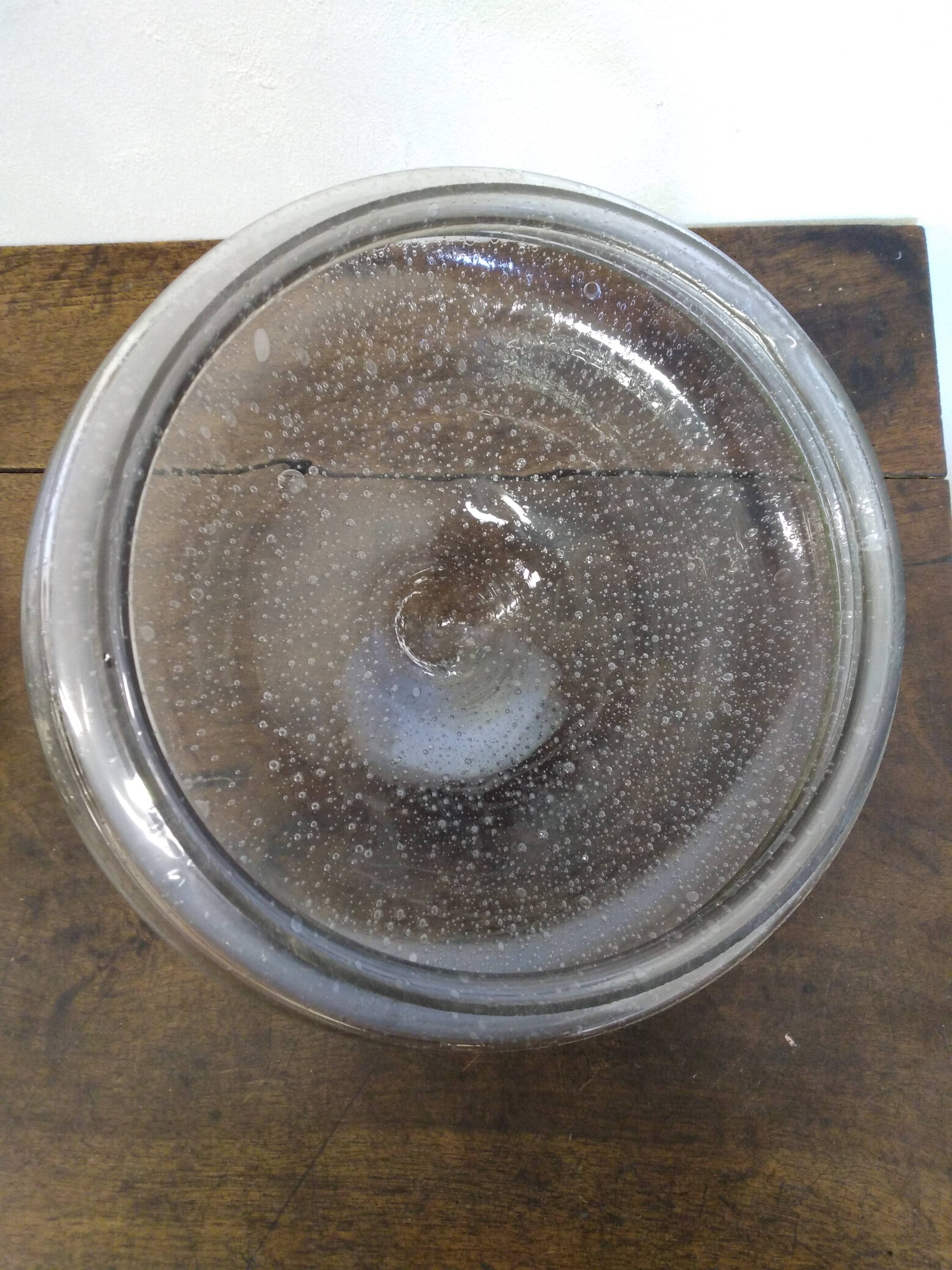 Plafonnier en verre bullé