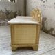 Pair of travertine bedside and rattan palm tree "vivai del sud"