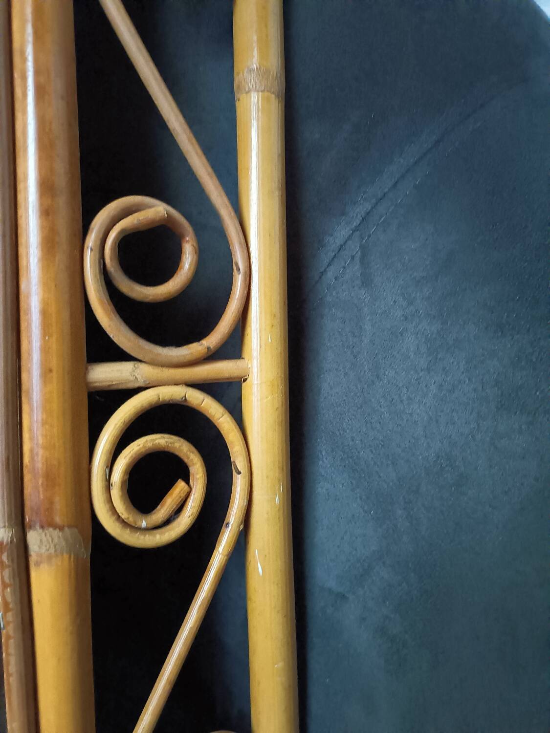 Vintage bamboo mirror