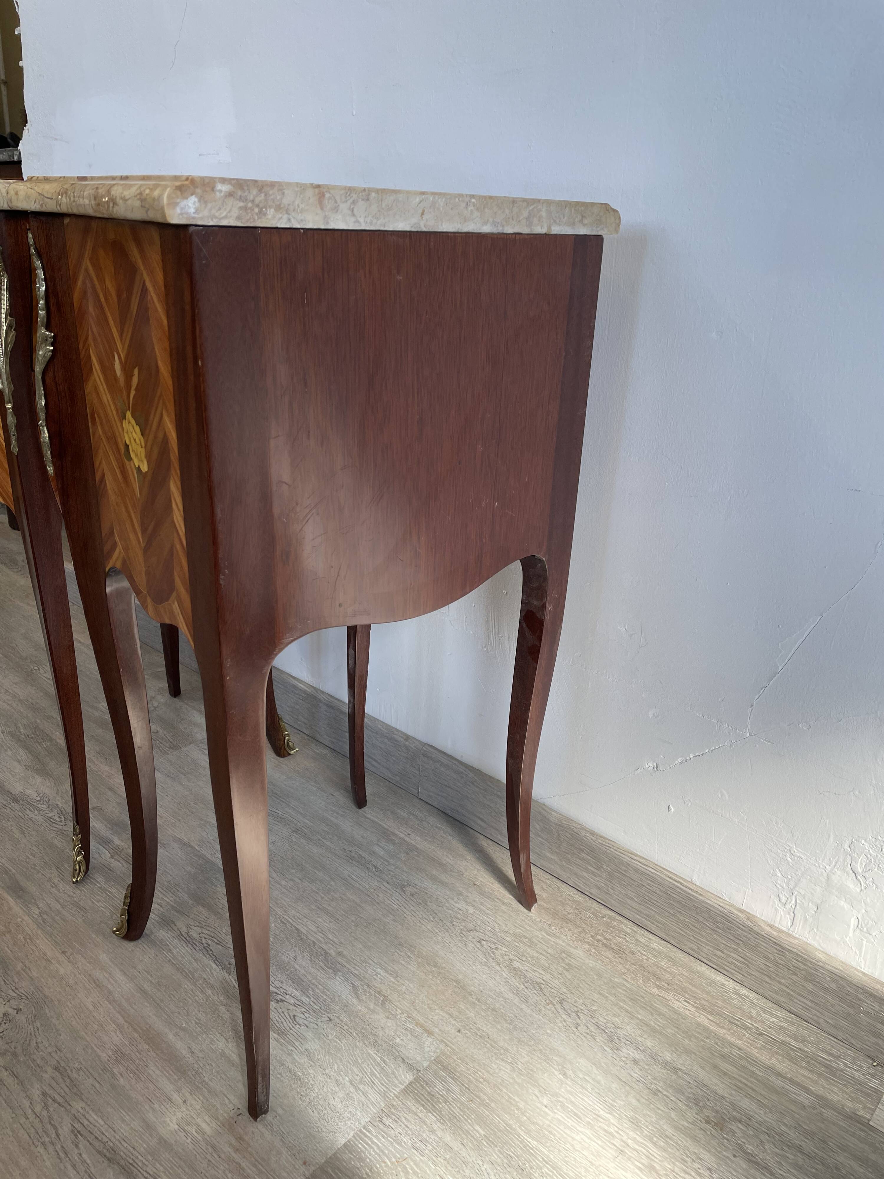 Louis XV style bedside tables