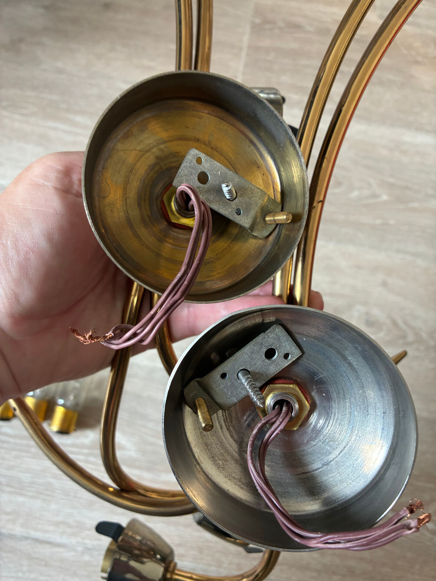 Pair of vintage 60s wall lights