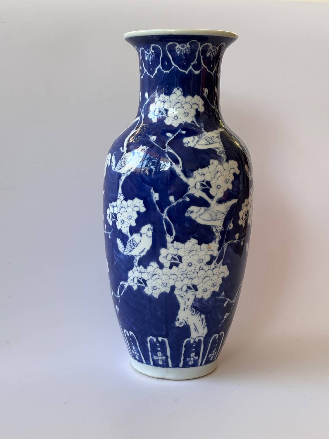 Chinese blue and white porcelain vase Chinese Spring