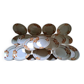 Suite of 21 stencilled plates