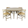 PP75 dining table and 4 chairs PP205 chairs by Hans J Wegner for PP Mobler 1980s