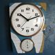 Vintage silent wall clock thermometer "Hangarter"