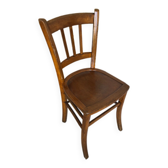 Chair bistrot luterma wood drawing sitting 70s vintage #a197