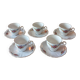 5 floral porcelain cups Bavaria, vintage