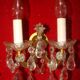 Crystal wall light with two arms from the 1960s.