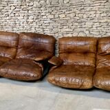 Pair of Marsala sofas, Michel Ducaroy for Ligne Roset 1970s