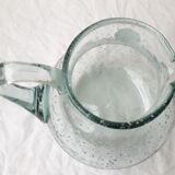 Bubbled glass pitcher