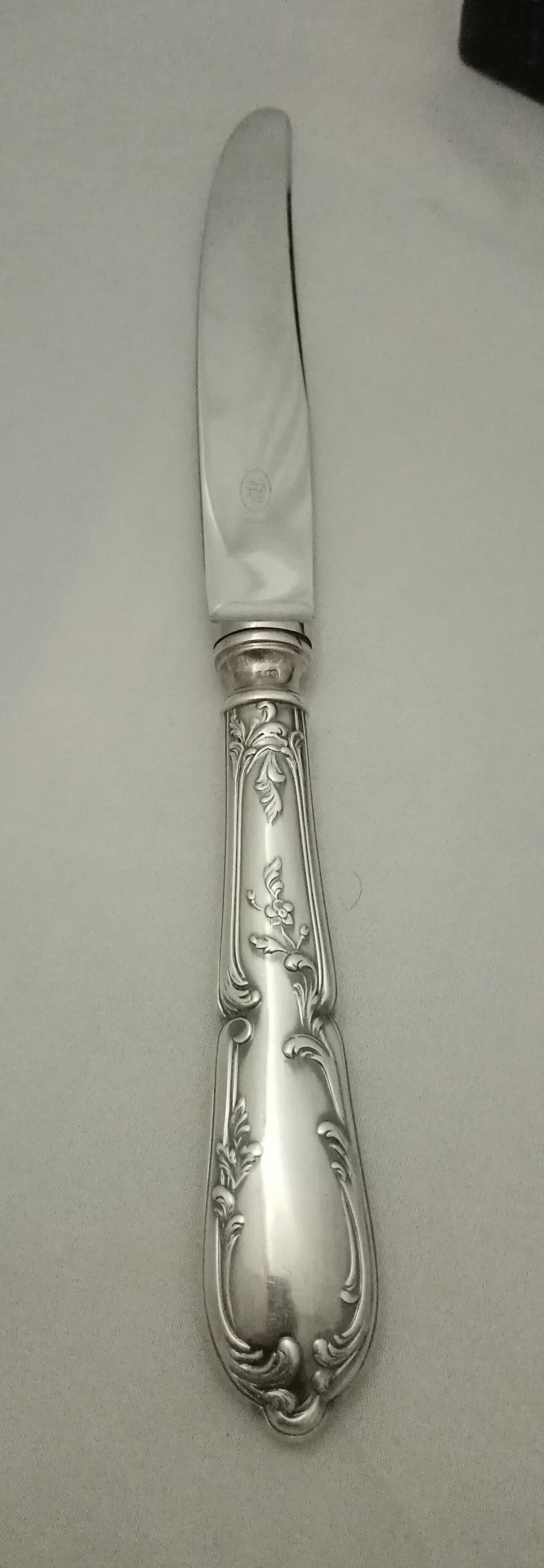 Housewife SFAM model Chambly rocker Louis XV silver metal wooden box