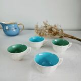 Set of 4 Digoin Sarreguemines coffee cups