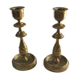 Old brass candle holders