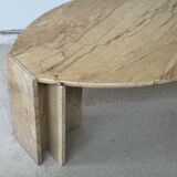 Travertine coffee table, Italian design of the 80s