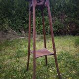 Wood and marble stool
