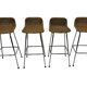 Set of 4 vintage bar stools Dirk van Sliedregt Rohe Noordwolde 1960's