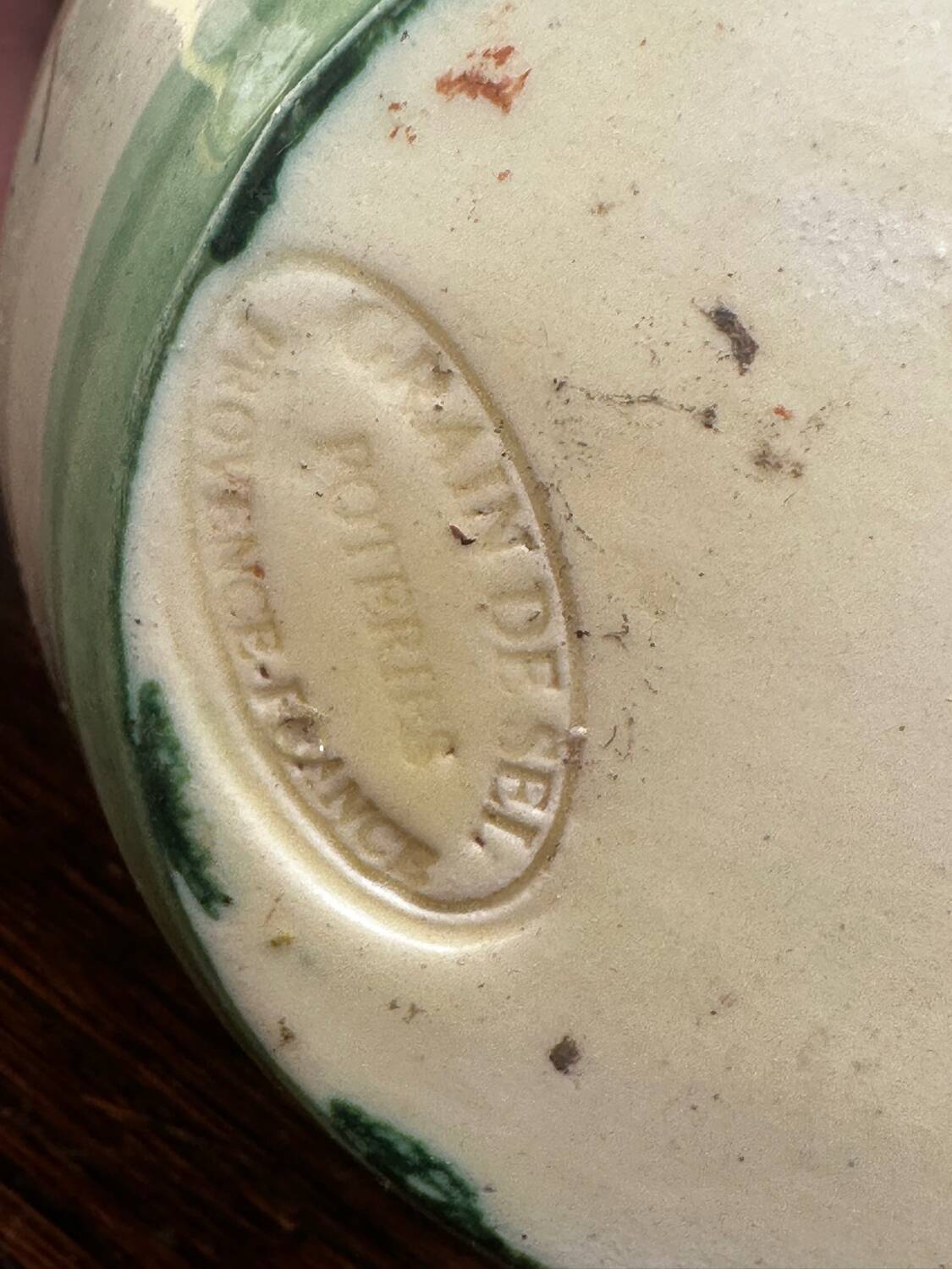 Pichet Pottery Grain De Sel - Pottery from Provence, France - Olive Decor