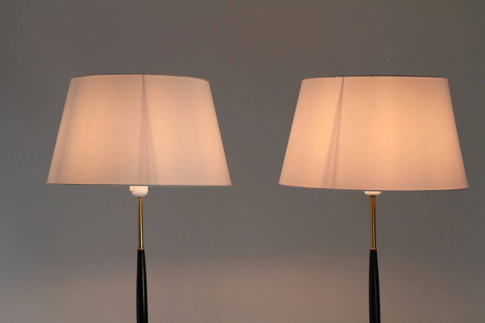 Pair of Model 163 Floor Lamps by Eskilstuna Elektrofabriks Aktiebolag – Sweden, late 1950s