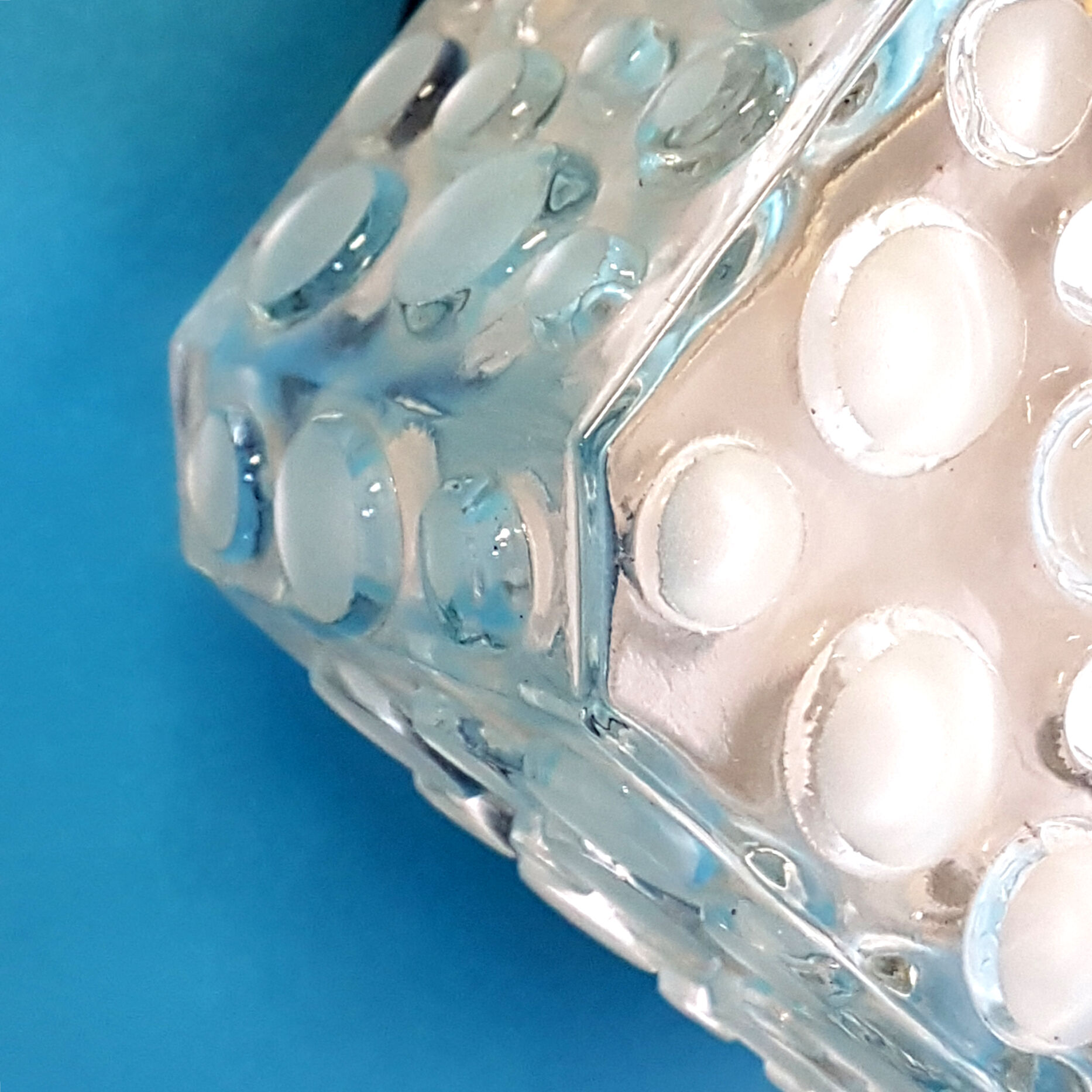 Applique en verre carré Glashutte Limburg Allemagne des années 1960