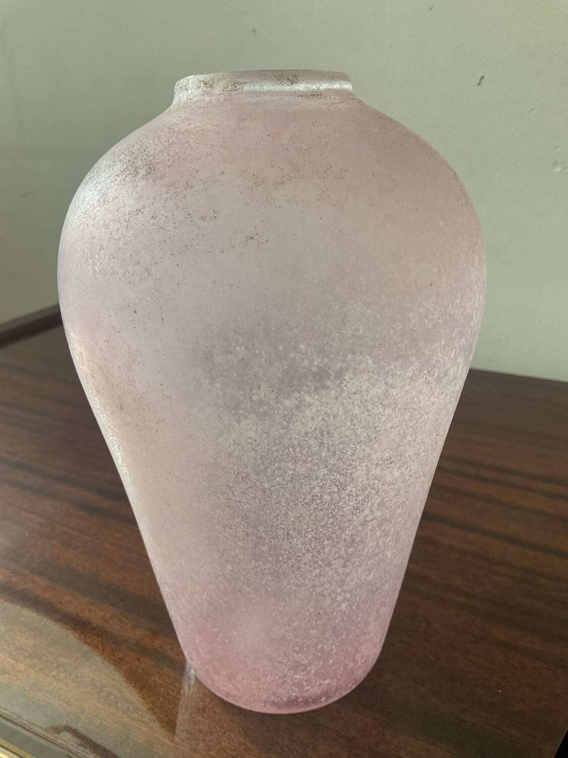 Vintage “Scavo” vase in glass paste
