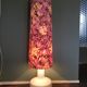 Lampadaire en verre rose mi-siècle & blanc