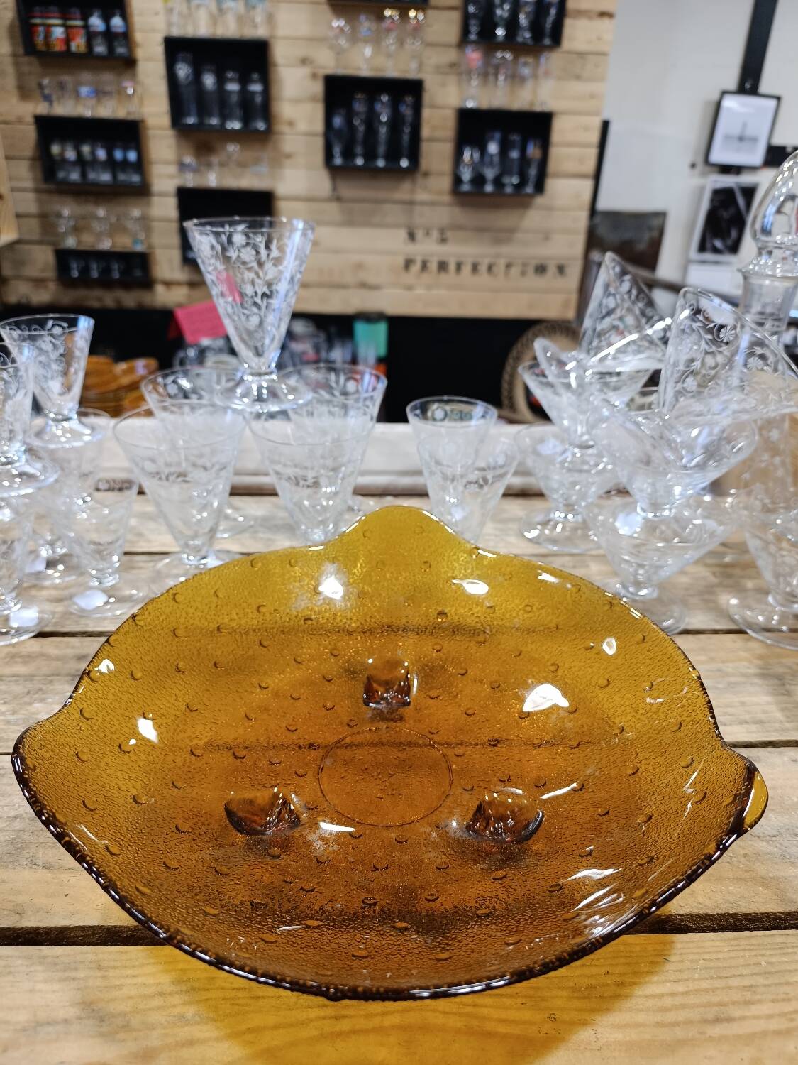 Plat ambré vintage