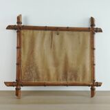 Miroir en bois façon bambou 65x55cm