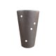 Matte brown handmade ceramic cup