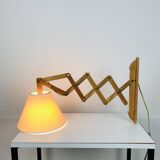 60s accordion wall light, pine