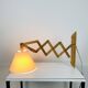 60s accordion wall light, pine