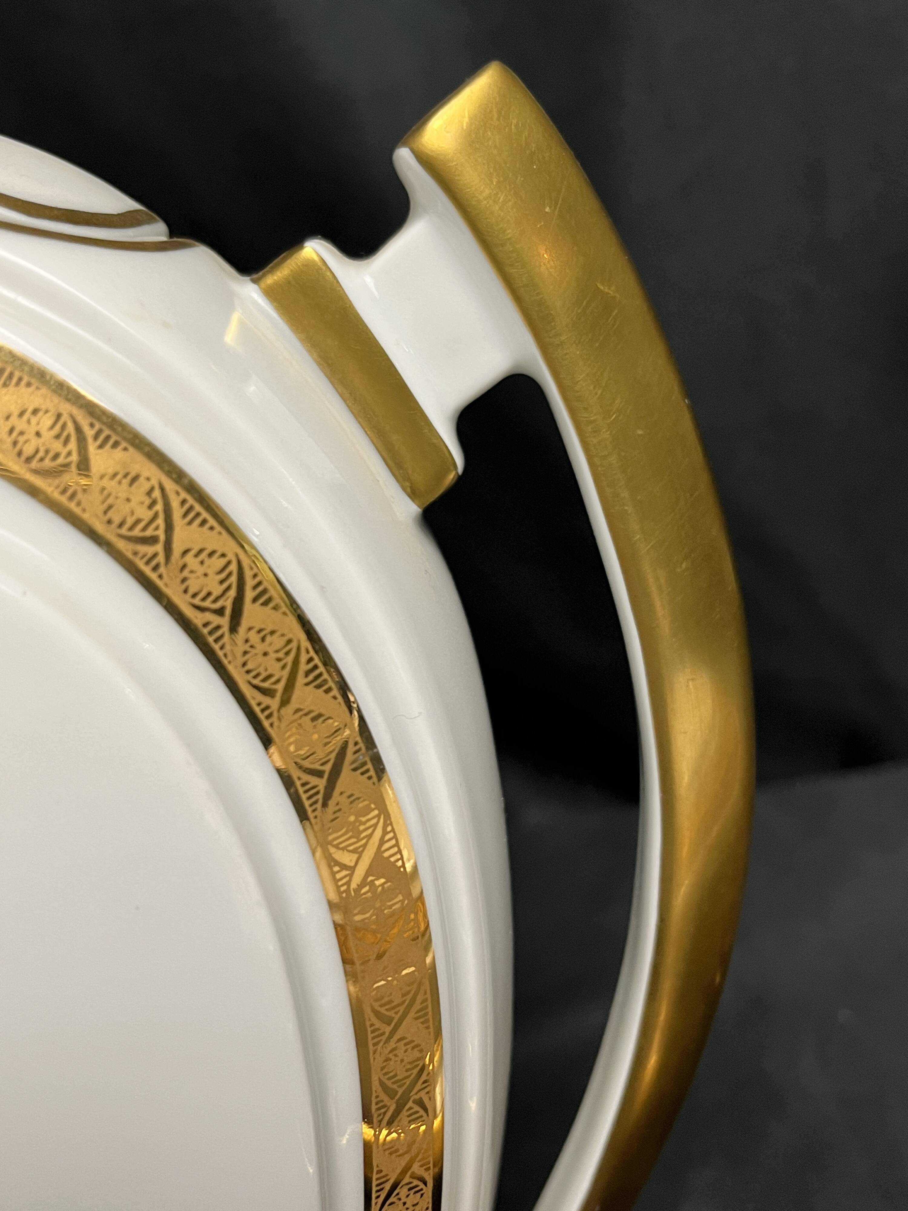 Art Deco, 9-piece Limoges porcelain coffee service circa 1930