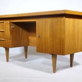 Mid-century desk, vintage design, teak, 1960s