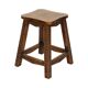 Characterful Solid Wood Vintage Stool Sculpted