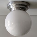 Glass/metal ceiling lamp