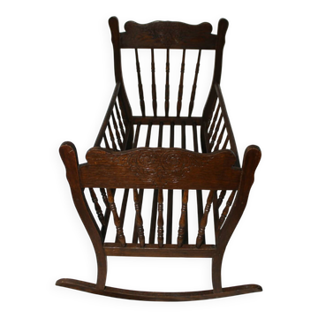 Late 19th style century oak cradle