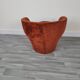 Orange velvet armchair