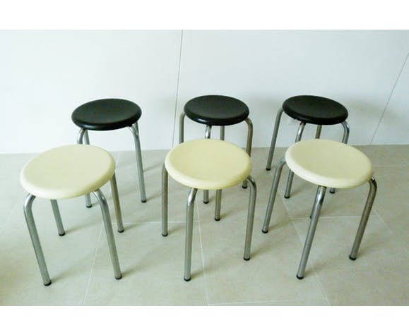 Series of six 1960 stools