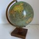 Vintage globe 1960 terrestrial Girard Barrère glass wood - 29 cm