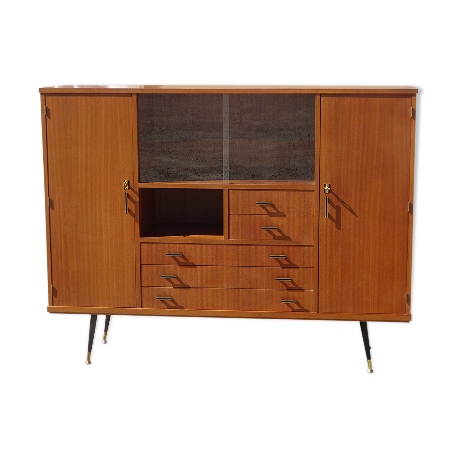Office furniture in teak veneer, from the 60's