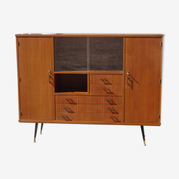 Office furniture in teak veneer, from the 60's