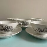Vintage Limoges Porcelain Coffee Cups – Françoise Adnet “Black Coral”