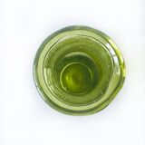 Blown and bubbled glass vase