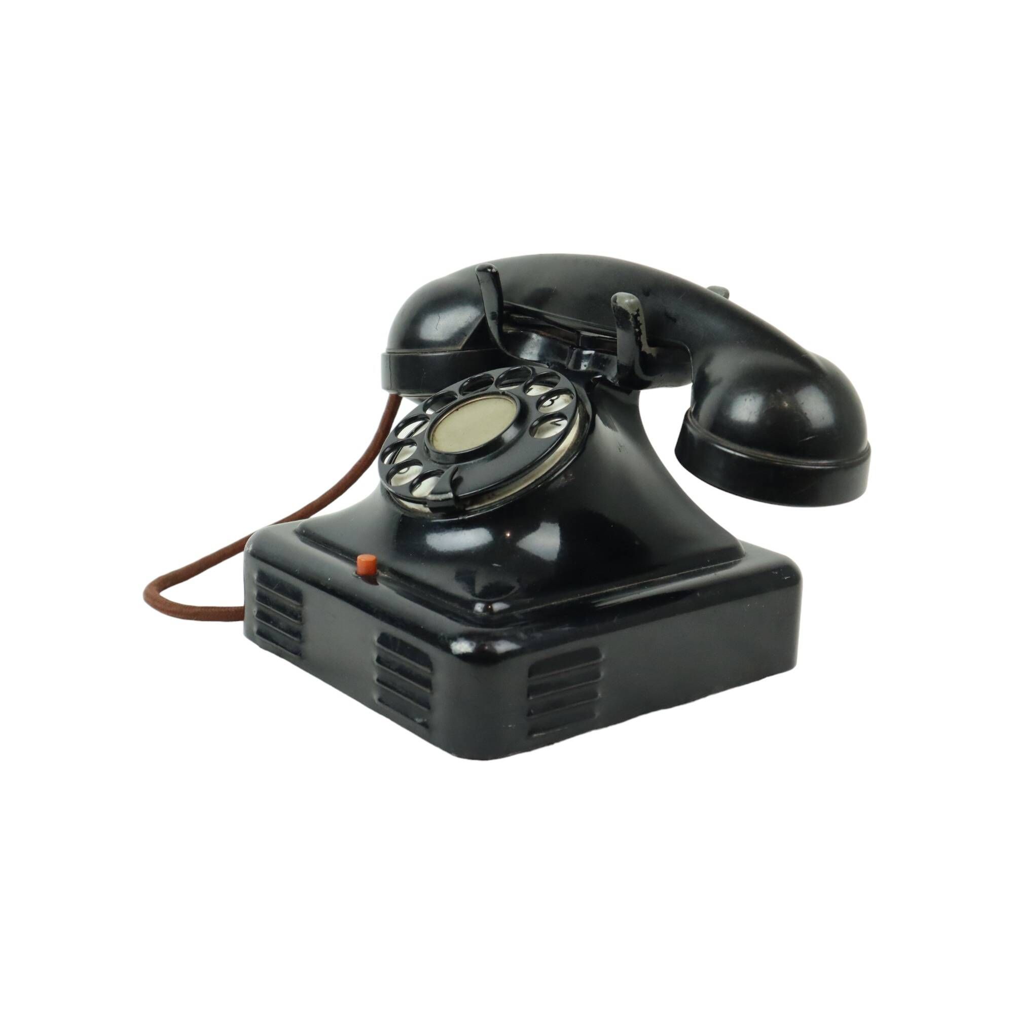 Old Rotary Telephone Bakelite and Metal Bell Telephone Company Belgium 1939
