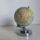 Antique French terrestrial globe – Chrome Art Deco base – Circa 1930 – Cart