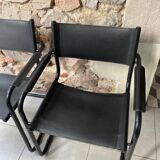 Pair of black armchairs
