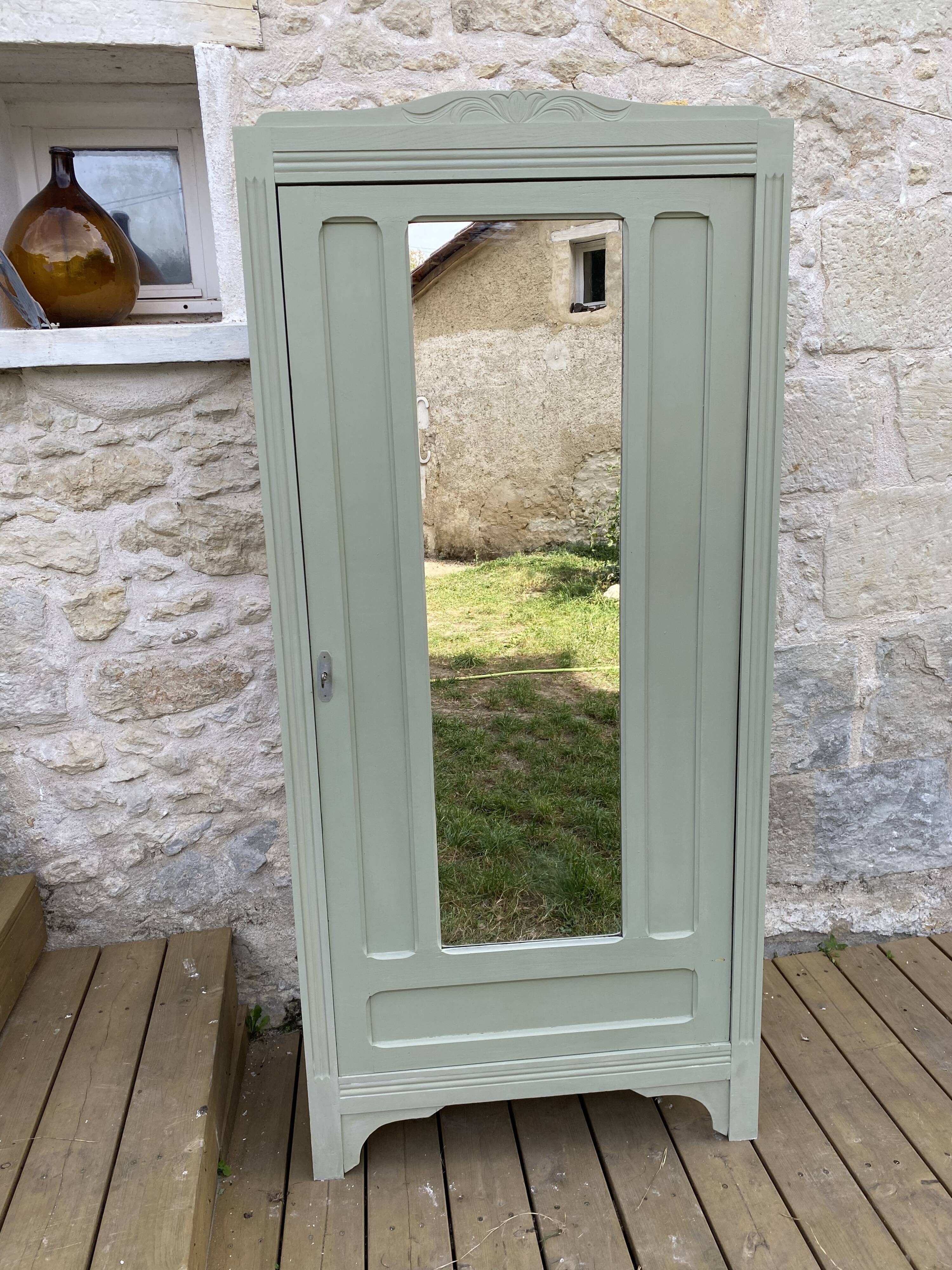 Vintage wardrobe with one door