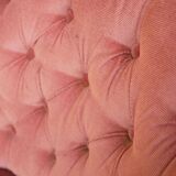Old pink vintage padded "toad" chair