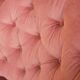 Fauteuil « crapaud » capitonné vintage vieux rose