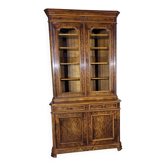 Louis Philippe walnut bookcase