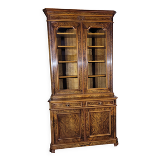 Louis Philippe walnut bookcase